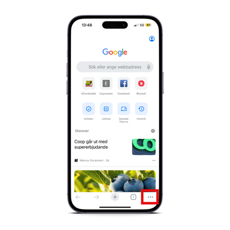 1. Öppna Google Chrome